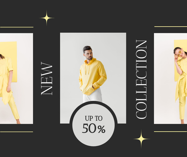 New Male Clothes Collection Ad Facebook Šablona návrhu
