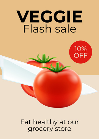 Healthy Nutrition With Veggies And Discount Flayer Design Template