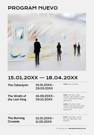 Template di design Art Gallery Exhibition Event Poster 28x40in