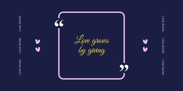 Platilla de diseño Beautiful Quote about Love with Pink Little Hearts Twitter