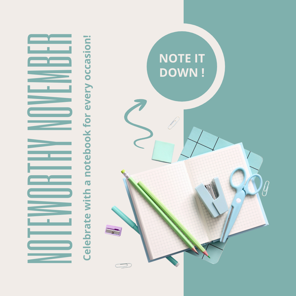 Offer of Notepads for Any Occasion Instagram Πρότυπο σχεδίασης