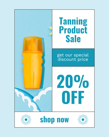Platilla de diseño Special Discount on Tanning Product Prices Instagram Post Vertical
