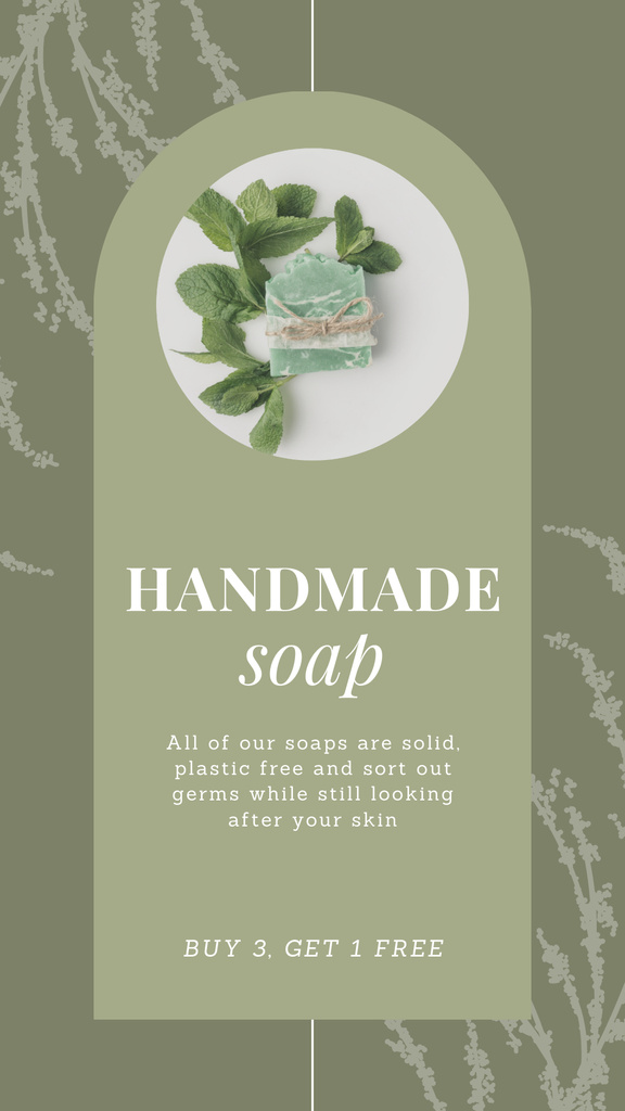 Special Promotional Offer on Handmade Soap Instagram Story Šablona návrhu
