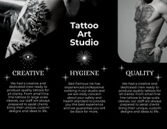 Tattoo Art Studio With Description And Artwork Sample