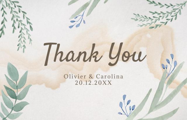 Thank You for Being with Us Thank You Card 5.5x8.5in Design Template