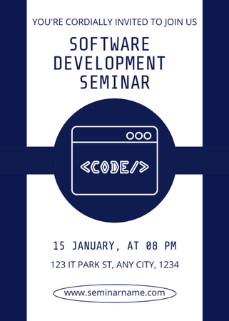 Software Development Seminar Announcement Invitation – шаблон для дизайна