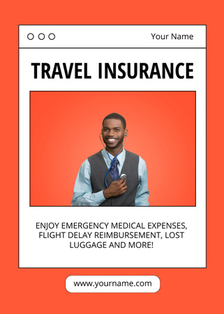 Designvorlage Travel Insurance Offer für Flayer