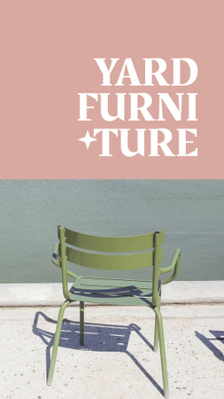 Designvorlage yard möbel angebot mit stilvollem stuhl für Instagram Story