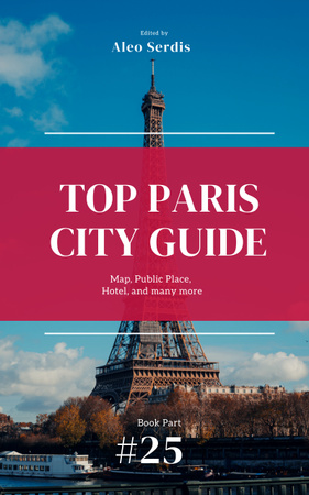 Guia útil da cidade de Paris para turistas Book Cover Modelo de Design