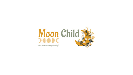 Moon Illustration with Flowers Youtube Design Template