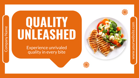 Plantilla de diseño de Oferta de comida rápida de calidad con ensalada en plato Title 1680x945px 