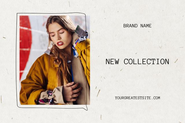 Plantilla de diseño de New Collection of Women's Clothes with Attractive Model Poster 24x36in Horizontal 