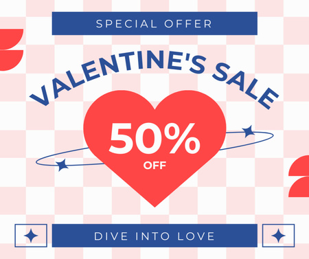 Special Offer Due Valentine's Day With Big Discounts Facebook Design Template