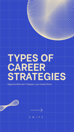 Template di design Types of Career Strategies Mobile Presentation