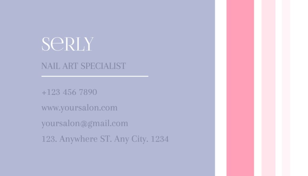 Nail Art Specialist Business Card US – шаблон для дизайну