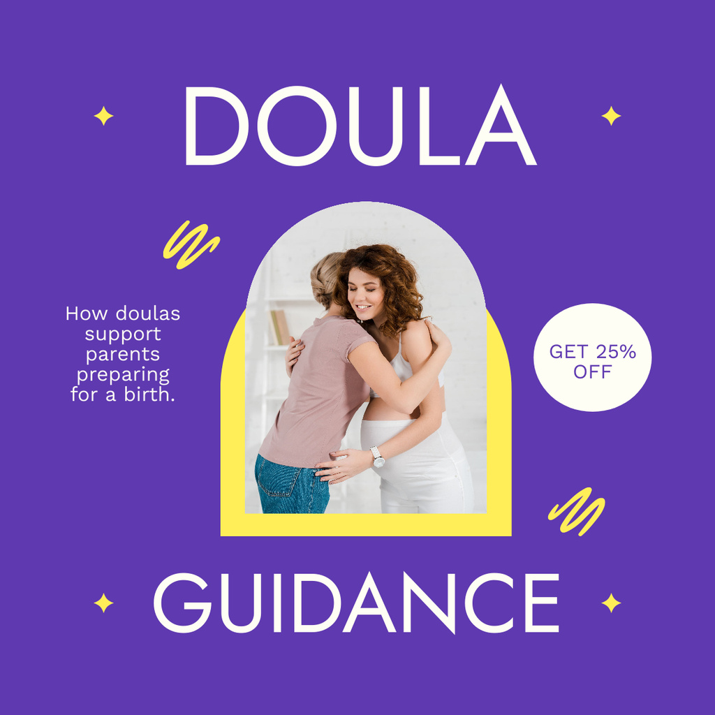 Doula Guidance And Support At Reduced Price Offer LinkedIn post Design Template