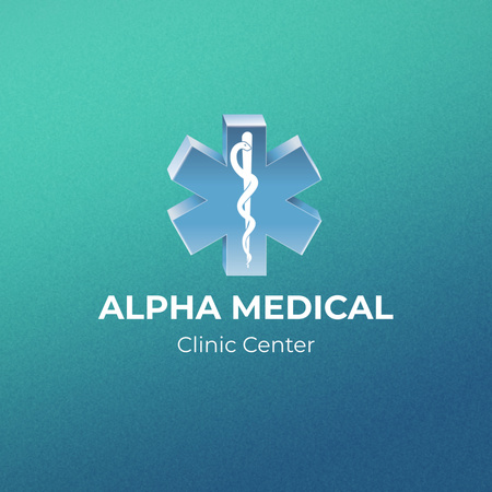 a klinika emblémája Logo tervezősablon