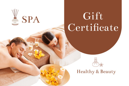 Spa Treatment for Couples Gift Certificate tervezősablon