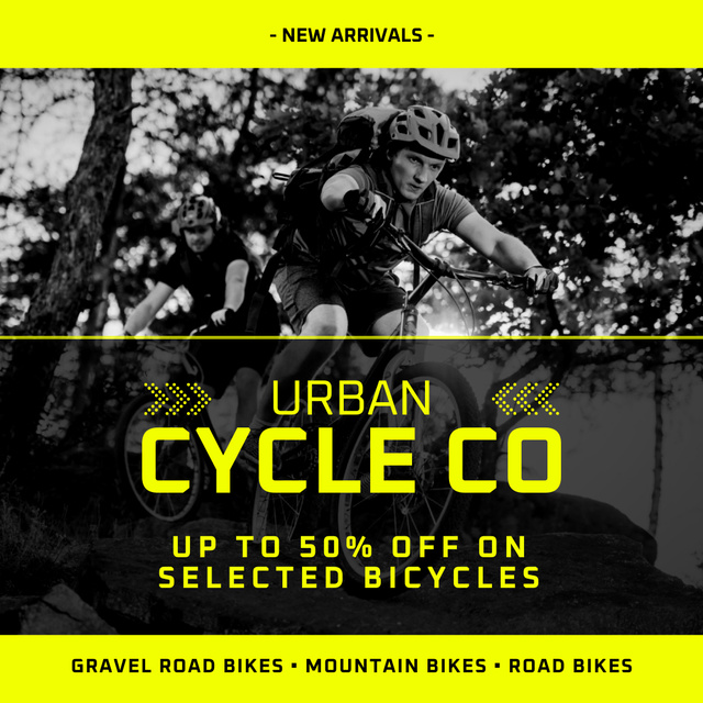 Race and Urban Bicycles Instagram AD Tasarım Şablonu