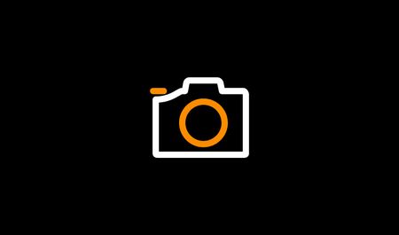 Designvorlage Photographer Services Offer with Camera Icon für Business card