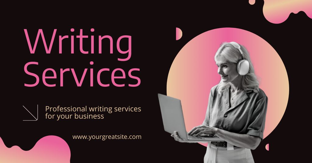 Ontwerpsjabloon van Facebook AD van Fantastic Content Writing Service For Business Purpose