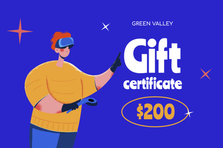 VR Equipment Sale Offer Gift Certificate Tasarım Şablonu