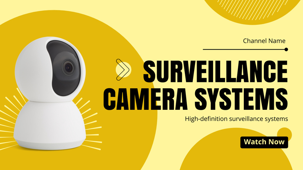 Contemporary Surveillance Cameras Youtube Thumbnail Modelo de Design