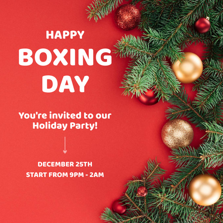 Boxing Day Sale Ad Instagram Design Template