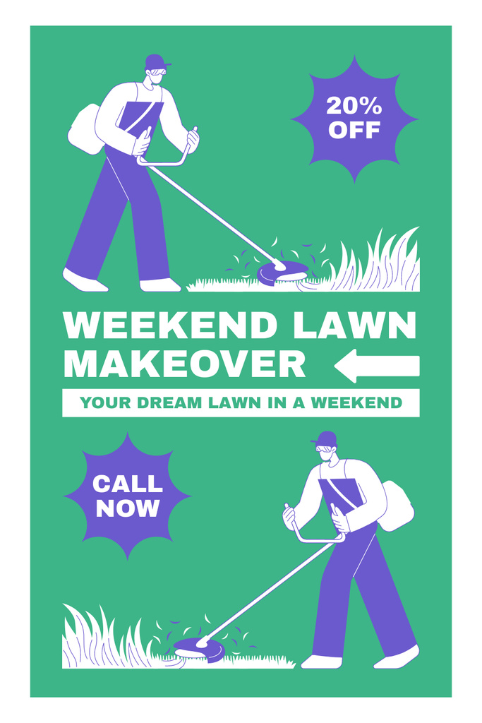 Template di design Get a Dream Lawn in a Weekend Pinterest