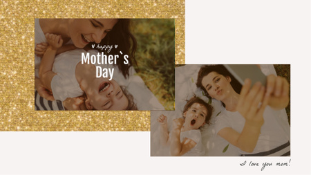Mother's Day Smiling Mom and Daughter Full HD video Design Template