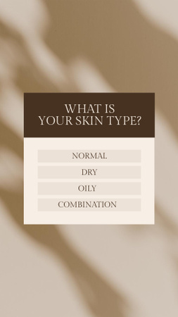 Designvorlage What is your skin type? für Instagram Story