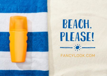 Ontwerpsjabloon van Card van Summer Skincare Ad