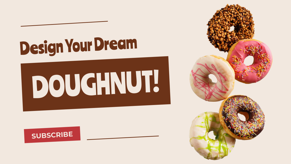 Blog about Designing Own Doughnut Youtube Thumbnail Šablona návrhu