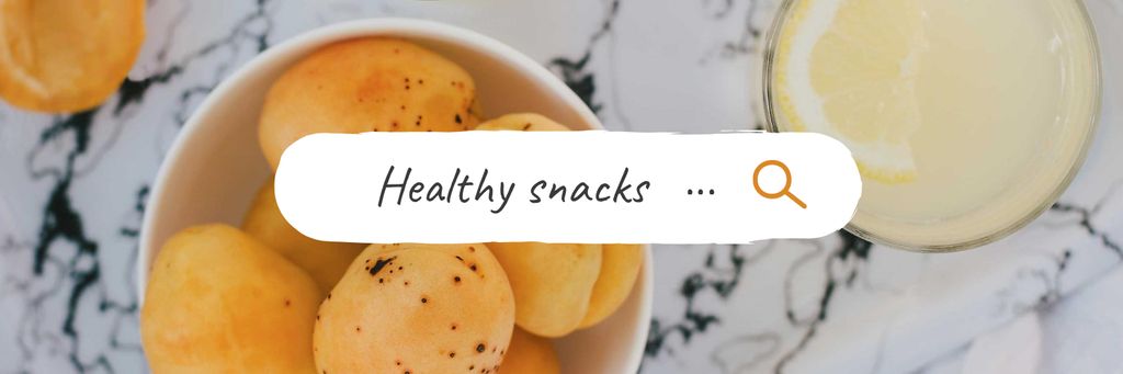 Plantilla de diseño de Fruits for healthy Snack Twitter 