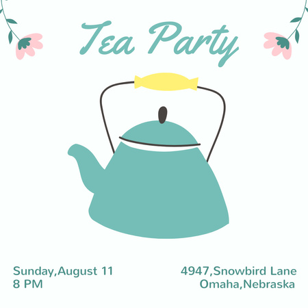 Designvorlage Tea Party Announcement für Instagram