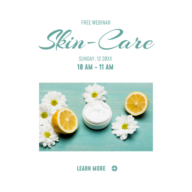 Skincare and Beauty Webinar Instagram tervezősablon