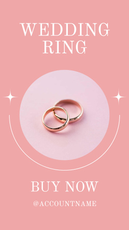Reklama na prodej snubního prstenu v růžové Instagram Story Šablona návrhu