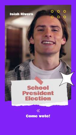 School President Election Promotion With Candidate TikTok Video Design Template