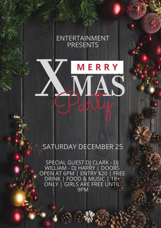 Template di design Christmas Party Announcement Poster