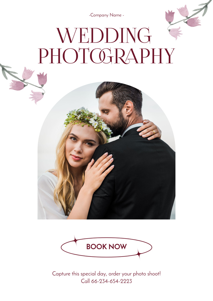 Wedding Photography Services Ad Poster Πρότυπο σχεδίασης