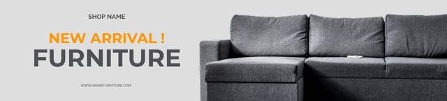 Szablon projektu New Arrival of Furniture Grey Ebay Store Billboard