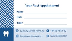 Reminder of Visit to Pediatric Dentist on Blue Layout