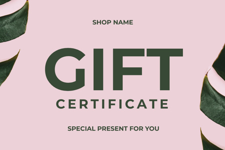 Gift box with products offers Gift Certificate Design Template