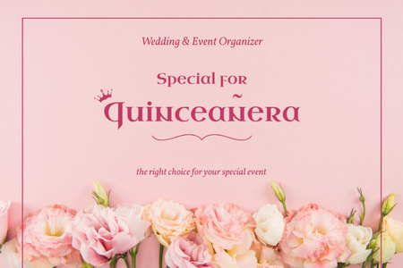 Organization Events and Weddings Postcard 4x6in Design Template