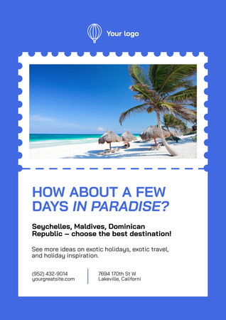 Exotic Vacations Offer Poster Design Template