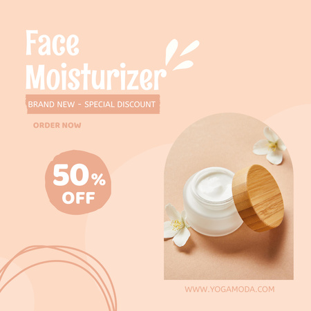 Skin Care Moisturizer Discount Offers Instagram Design Template