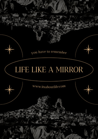Lif Like A Mirror Poster – шаблон для дизайну