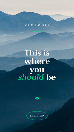 Travel Inspiration with Scenic Mountains Instagram Story tervezősablon