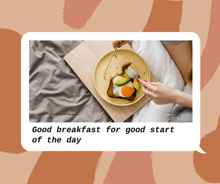 Modèle de visuel Repas du matin petit déjeuner - Facebook
