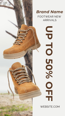 Plantilla de diseño de Hiking Shoes Sale Offer Instagram Video Story 